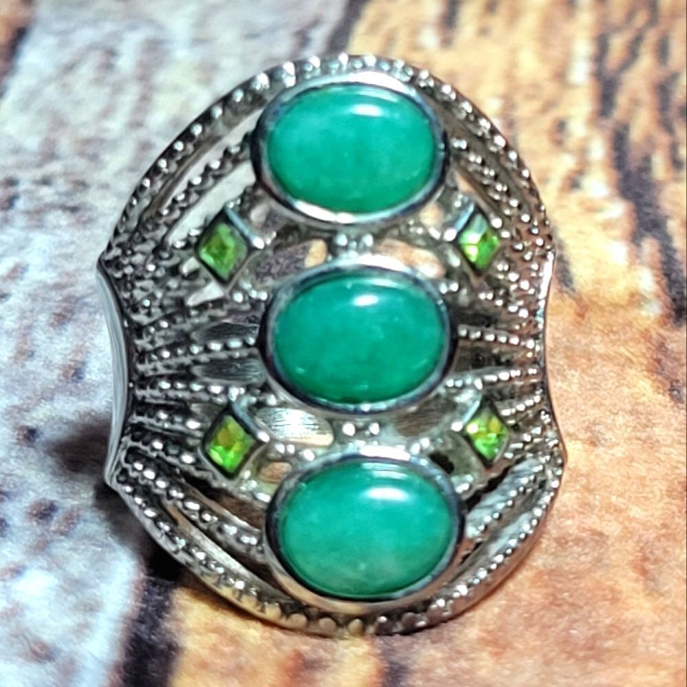 Green Aventurine Ring Size 6
